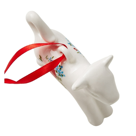 2022 New Pioneer Woman Cheerful Rose Cow Christmas Ornament...